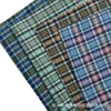 Punto Nuevo Cuadros Algodón Lino Primavera Verano Otoño Tela Cuadros Ropa Comercio Exterior Camisas Tela Cuadros