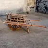 Carro de Mano Vintage Estilo Folclórico, Carro Viejo de Madera, Carretilla, Objetos Viejos Rurales, Carro Plano Viejo, Adorno de Herramienta Agrícola Vieja Retro