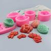 Molde de Silicona Lotus Lotus Fold Azúcar Chocolate Lotus Hoja Pastel Mousse Decorativo para Hornear Vela de Aromaterapia
