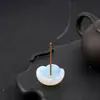 Piedra de Ágata de Cristal Natural Flor Tallada Inserto para Incienso Base para Incienso Piedra de Cristal para Aromaterapia Soporte para Incienso Decoración de Escritorio para el Hogar
