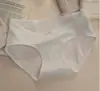 Estilo Desejo Puro Calcinha Feminina 100% Algodão 10A Antibacteriana Reforço Estendido Renda na Borda Ajustada ao Corpo Cintura Média Calcinha 100% Algodão Cor Natural