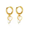 Moda Japonesa y Coreana Pendientes de Amor de Perlas de Agua Dulce Verano Ins Nicho Lujo de Gama Alta Lujo Ligero Pendientes Versátiles Joyería para Mujer