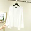 Novo cardigã feminino de primavera e verão, jaqueta xale fina de manga longa, peça externa de algodão modal, top shirt de ar condicionado slim fit