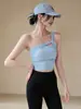 Sujetador deportivo de verano para mujer con copa fija, chaleco de yoga de un solo hombro, prenda exterior, hermoso diseño de espalda, conjunto de entrenamiento Pilates fitness