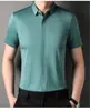 Nueva Camisa de Verano de Seda de Morera de Alta Gama para Hombre Camisa Elástica Casual de Negocios para Hombre Delgada Sin Planchar de Seda Helada