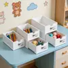 Caixa de armazenamento de mesa empilhável, organizador de cosméticos, organizador tipo gaveta, armário de armazenamento, organizador de livros e caixa de armazenamento