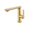 Grifo de lavabo para agua caliente y fría de acero inoxidable 304 genuino para baño, lavabo de encimera, lavamanos, grifo giratorio a prueba de salpicaduras