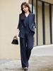 Conjunto de Terno de Alto Padrão para Mulheres para Comércio Exterior, Roupa Formal para Primavera, Outono e Inverno, Traje de Negócios da Moda, Conjunto de Três Peças com Colete, Roupas de Trabalho