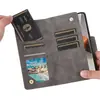 Funda de Cuero para Teléfono con Hebilla de Remache y Cremallera, Modelo Adecuado para Redmi Note 14 Pro Note 13 5G/K60U con Ranura para Tarjetas