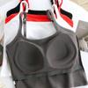 Camisola de algodón puro con espalda cruzada y copa fija para mujer, ropa interior con tirantes ajustables para el hombro, top corto sexy a la moda para chica