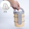 Herramientas de Camping Mini Lonchera Linda Lonchera Redonda con Tenedor Lonchera Apilable Salidas para Niños Lonchera