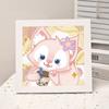 Animación de Dibujos Animados Nueva Pintura de Diamantes Kuromi DIY Juguetes de Pintura de Diamantes Hechos a Mano para Niños con Marco de Fotos Mesa Regalo