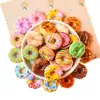 Accesorios de Resina de Mini Donas Simuladas Adornos DIY Decoración de Comida y Juego Juguetes Modelo Accesorios para Casa de Muñecas Materiales