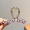Pinza para el pelo grande y moderna para mujer, elegante y sofisticada, pinza para el pelo exquisita, pinza de tiburón simple para primavera-verano