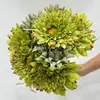 Flor de Crisantemo Sol Simulado Girasol Americano Flor Artificial Venta al por mayor Exhibición de Escritorio para el Hogar Ramo de Crisantemo de Mil Capas Floral
