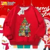 Nueva Sudadera Redonda Infantil de Zootopia Otoño e Invierno Forrada de Polar Versátil para Niños Mayores Sudadera de Navidad