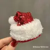Gorro de Navidad rojo pasador para el pelo niños Niña niña pequeña pasador de Navidad clip accesorios para el pelo tocado Princesa bebé niña