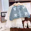 Conjunto de Vestido de Primavera Novo Estilo para Meninas 2026, Jaqueta Jeans de Menina, Roupa de Primavera Estilosa para Bebês Meninas, Vestido de Princesa