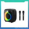 Altavoz de Fiesta Portátil Inalámbrico Bluetooth de 6.5 pulgadas con Luces de Colores Altavoz de Karaoke Subwoofer