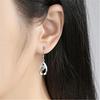 Aretes Colgantes Chapados en Plata Largos Temperamento Simples Japoneses y Coreanos Accesorios Distintivos para las Orejas
