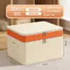 Caixa de Armazenamento de Roupas Pu Costurada de Camada Dupla, Grande Capacidade para Itens Diversos e Colchas, Organizador de Roupas em Camadas para Guarda-Roupa Doméstico para Mudanças Sazonais