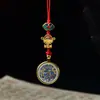Cordón para Teléfono Móvil Original Tejido a Mano Ocho Santos Patronos 1.5 Thangka Pintado en Oro Colgante para Teléfono Móvil Colgante para Bolso Unidad USB