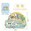 Venta al por mayor de ciudad de fabricante imanes para refrigerador de acrílico y madera Zhuhai en stock al por mayor punto escénico emblemático souvenirs especiales