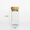 Amazon Frasco Cuadrado para Condimentos de 120 ml 4 oz Botella de Condimentos de Madera de Acacia Frasco Rociador Estilo Combinado Transfronterizo Botella de Vidrio
