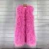 Chaleco de Piel Sintética tipo Borrego de Invierno 2026 Estilo Largo Chaleco Cálido Chaleco Chaqueta para Mujer Directo del Fabricante