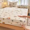 Manta de Cama de Leche de Invierno de Felpa Pieza Única Juego de Sábanas Infantiles con Más Terciopelo Manta de Cama Dormitorio Protector de Colchón Totalmente Envuelto de Felpa de Coral