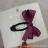 Horquilla para niña de estilo coreano con dulce temperamento, lazo morado, pequeña pinza BB, pinza lateral, flequillo, accesorios para el cabello