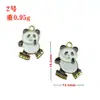 Aleación Goteo de Aceite DIY Dibujos Animados Lindo Panda Gigante Accesorios de Joyería Accesorios Pendientes Pendientes Collar Colgante Material Lote