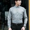 Camisa Blanca para Hombre de Manga Larga Corte Ajustado Sin Planchar Color Sólido Profesional Formal de Negocios Ropa de Trabajo Camisa Blanca para Traje de Hombre