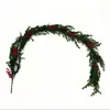 Decoraciones Navideñas Transfronterizas, Agujas de Pino Navideñas Simuladas, Enredaderas de Plantas Verdes, Enredaderas de Bayas Rojas y Piñas, Al por Mayor en Stock en Amazon