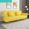 Sofá simples de 2 lugares para apartamentos pequenos, dobrável, confortável, moderno, sofá minimalista para casas de aluguel pequenas, disposição em linha reta