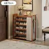 Sapateira de vime, multicamadas, para uso doméstico, à prova de poeira, respirável, econômica, grande capacidade, design simples, adequada para dormitórios, e usada para armazenamento e organização