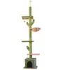 Marco de escalada para gatos personalizado, poste vertical con forma de cactus, rascador para gatos, soporta OEM/ODM, diseño y etiquetado personalizados, venta al por mayor transfronteriza