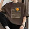 260g algodão pesado moda nacional t-shirt masculina manga curta verão moda marca de gola redonda top roupas soltas camiseta algodão meia manga