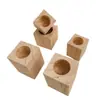 Almohadillas Redondas de Madera Maciza, Juego de Cuatro, para Patas de Mesa, Patas de Cama, Bloques Elevadores de Muebles, Almohadillas de Soporte para Patas de Gabinete Talladas en Madera Maciza