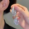 Pendientes de Plata con Aguja de Plata y Zirconia con Forma de Hoja y Espiga de Trigo Estilo Coreano Lujo Ligero Moda Pendientes de Botón de Alta Gama con Sentido de Diseño Pendientes de Nicho