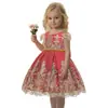 Vestido Infantil Más Vendido de Amazon Vestido de Princesa con Encaje Ropa Infantil de Comercio Exterior Vestido con Lazo [Venta de Liquidación]