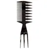 Peine para Cortar el Cabello de Barbero, Peine de Espina de Pescado, Peine para Dar Volumen al Cabello, Peine de Dientes Anchos, Peine para Textura, Peine para el Cabello con Aguja de Acero de Cola Puntiaguda