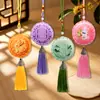 Colgante de Bolsa de Fragancia del Festival de Medio Otoño, Decoración de Pastel de Luna Cultural y Creativa de Estilo Antiguo, Bolsa de Fragancia Terminada con Conejo de Jade, Osmanto y Borlas, Accesorio Hanfu