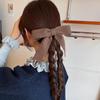 Elegante Pinza para el Cabello con Lazo Oversize de Algodón Aire Estilo Coreano Exagerada Rostro Pequeño Parte Posterior de la Cabeza Pequeña Pinza Pico de Pato