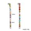 Pendientes de Borla de Zirconia Europeos y Americanos Moda Femenina Exquisitos Estilo Lujo Ligero Versátiles Cadena de Diamantes de Color Redonda Accesorios Pendientes Transfronterizos