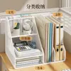 Suporte Organizador de Arquivos para Mesa Estante de Mesa Suporte Organizador por Matéria para Estudantes Caixa Organizadora Vertical de Vários Níveis para Estação de Trabalho