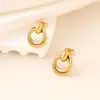 Pendientes de Nuevo Estilo Europeos y Americanos con un Toque de Alta Gama, Pendientes de Acero Inoxidable, Modernos y a la Moda, Versátiles y Sencillos, Tachuelas para Cartílago Repetir Compra