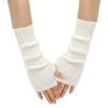 Guantes Ninja Japoneses Lana Negro Oscuro Tie-hop Dulce Cool Protección Solar Brazo Jk Manga Tejida para Mujer