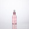 Rosa transparente essência de vidro essência garrafa cabeça de borracha conta-gotas spray frasco 5ml-100ml cosméticos sub-engarrafamento
