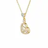 Collar con Colgante de Corazón Hueco Estilo Bohemio para Mujer Transmisión en Vivo Venta Caliente Lujo Ligero Joyería con Sensación de Alta Gama Accesorios para Collar Cadena de Clavícula Venta al por Mayor
